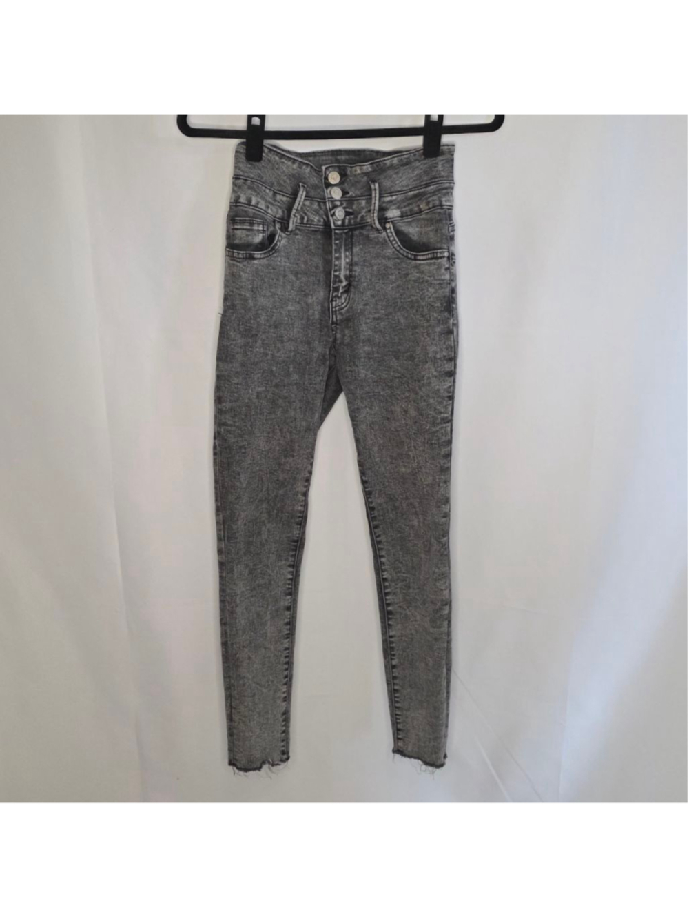 Refuge Gray Acid Wash High Rise Skinny Jeans Juniors 3